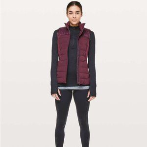 Lululemon Down For It All Vest Dark Adobe SIZE 0 NWT